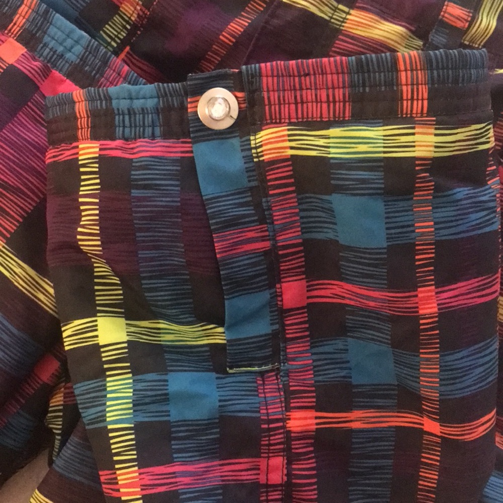 Falls Creek Plaid Snow Ski Pants Black Pink Orange XL 14 to 16 - Picture 8 of 16